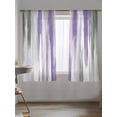 thumbnail image 5 of Sheer Curtains 72 Inches Long 2 Panels Set for Bedroom, Purple Gray Semi Sheer Curtains for Windows, Vintage Country Abstract Gradient Aesthetic Voile Window Treatments Rod Pocket Curtain, 5 of 7