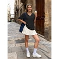 thumbnail image 5 of MOYIKO T Shirts Short Sleeve V Neck Tees for Women Fashion Trendy Tops Casual Summer Clothes, 5 of 7