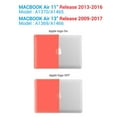 thumbnail image 3 of IBENZER Old Version (2010-2017 Release) MacBook Air 13 Inch Case (Models: A1466 / A1369), Plastic Hard Shell Case with Keyboard Cover for Apple Mac Air 13, Coral Orange, W-A13-LCOR+1, 3 of 10