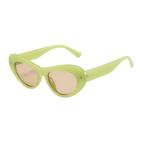 Women Jelly Color Sunglasses Retro Simple Oval Sunglasses sunglasses womens blue light glasses for woman Green