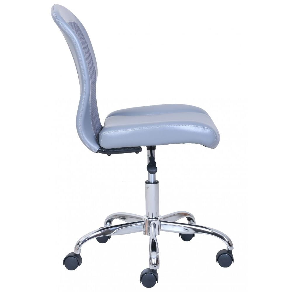 Realspace® Levari Mesh/Vegan Leather Mid-Back Task Chair, Gray