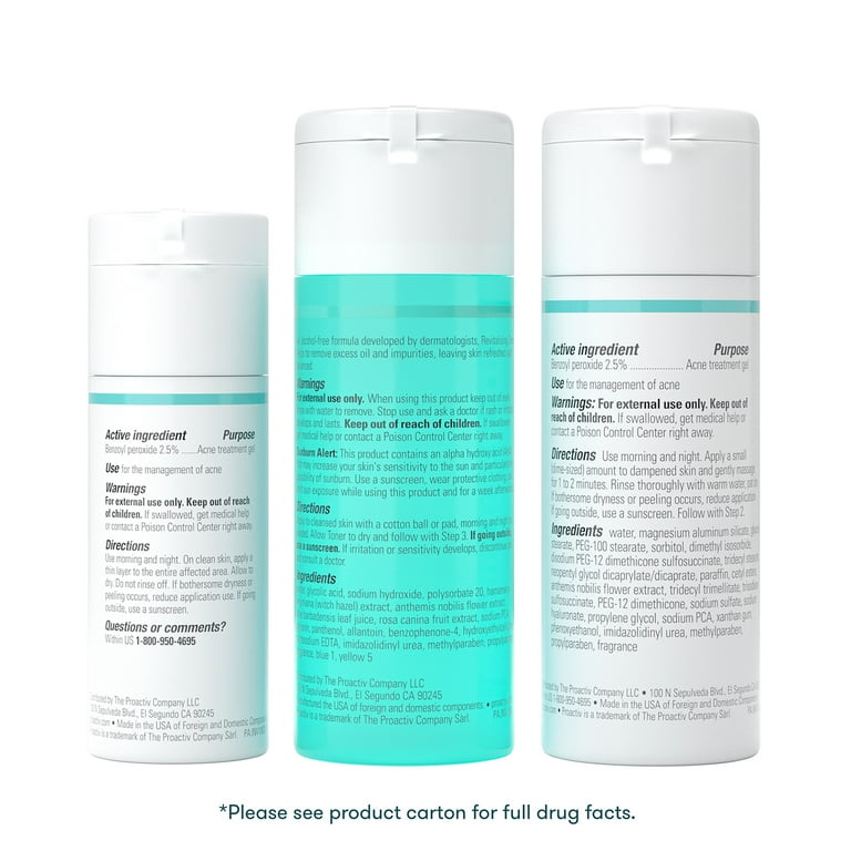 Proactiv Fast Acne Treatment System, 3-Step Face Wash Clean
