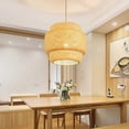 thumbnail image 4 of Pendant Light Ceiling Retro Cafe Lights Loft Japanese Style Hand Weaved Bamboo Woven Lampshade For -gt, 4 of 5