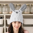 thumbnail image 4 of Bathroom For Kids Soft Hair Towels With Rabbit Ears In Three Colors For Dry Hair And Gentle Absorption In Bathroom Use, 4 of 5