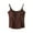 Coffee, variant on Xixinqiwan No Boundaries Women Tops Clearance,Women Seamless Fitted Camisole Spaghetti Strap Silk Cami Tops Stretchable Knit Tank Undershirt for Layerling