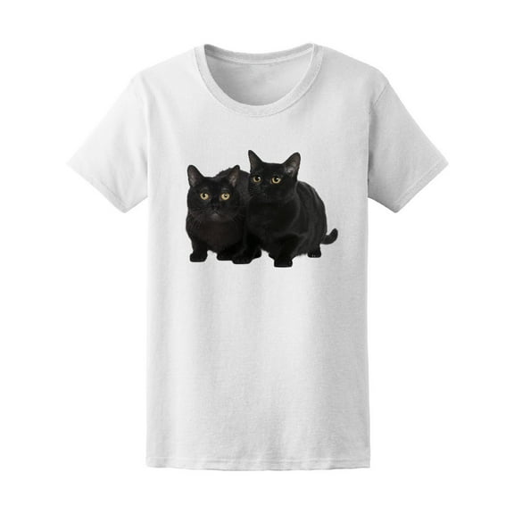 Cute Couple Of Black Kittens Tee Women's -Image by Shutterstock