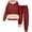 Wine, variant on Sriper Workout Sets for Women 2 Piece Lounge Outfits Fleece Lined Thermal Hooded Sweatshirt Long Sleeve Warm Hoodie Comfy Jacket Coat Elastic Waist Sweatpants Tracksuit Loungewear Fit Gym Workout
