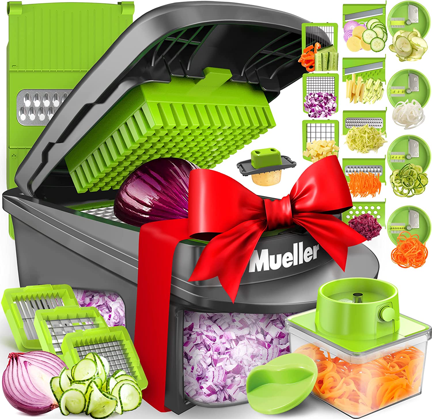 Mueller ProSeries AllinOne, 12 Blade Vegetable Chopper, Mandoline Slicer for Kitchen