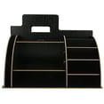 thumbnail image 1 of Organizador de escritorio moderno de color negro, ideal para la oficina en casa, almacenamiento optimizado para cosméticos y artículos de papelería, 1 of 8