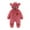 Wine, variant on Mikilon Newborn Baby Winter Girls Boys Clothes Warm Animal Ears Bear Claw Overall Rompers Hooded Jumpsuit Infant Onesies Girls 0-3 Months Red on Sale