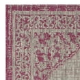 thumbnail image 6 of SAFAVIEH Courtyard Avi Medallion Indoor/Outdoor Runner Rug, Light Grey/Fuchsia, 2'3" x 6'7", 6 of 8