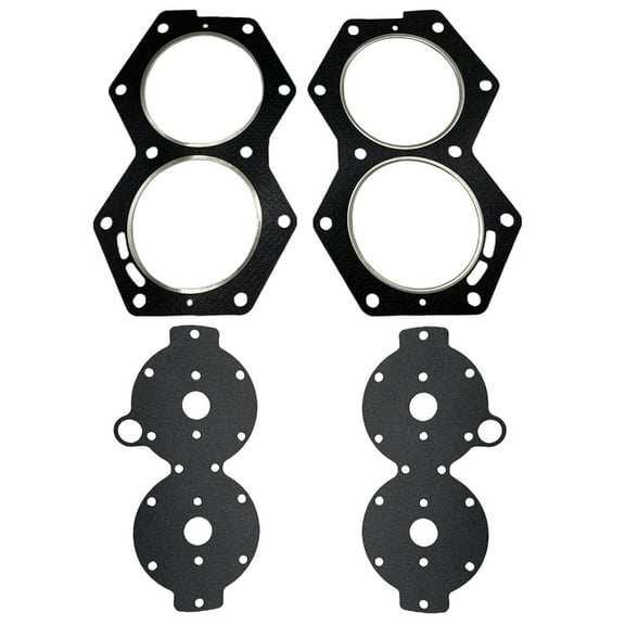 2 PCS Head Gasket and Cover Gasket Set for Evinrude / Johnson V4 85-140HP 1973-1997 318358