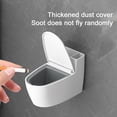 thumbnail image 4 of Cenicero De Inodoro De Pared Con Tapa, Cenicero De Baño De Plástico Blanco, Diseño a Prueba De Viento Para Evitar La Caída De Cenizas, Uso En Encimera O Pared Para Inodoro Y,Vsgery, 4 of 8