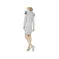 thumbnail image 2 of Michael Kors Womens Sequined Shoulder Sweater Dress, Grey, X-Large, 2 of 2