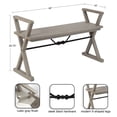 thumbnail image 2 of Kate and Laurel Travere Modern Farmhouse Entryway Wood Bench for Rustic Home Dcor, 43x15x26, Gray, 2 of 7
