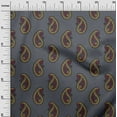 thumbnail image 2 of oneOone Viscose Chiffon Fabric Paisley Block Printed Fabric 1 Yard 42 Inch Wide, 2 of 4