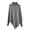 Grey, variant on Womens Turtleneck Poncho Sweater Knit Loose Fit Long Sleeve Asymmetric Pullover Cape Shawl Fall Winter
