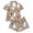 hgg007-Gray, variant on Ounisa Halloween Pajama Sets for Women 2 Piece Ghost Pumpkin Print Shirts and Shorts Button Down Short Sleeve Sleepwear