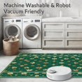 thumbnail image 5 of ODIKA 4'x6' Machine Washable Non-Slip Area Rug, Emerald Serenity Elegant Green for Bathroom High Traffic Rug, Green, 57921, 5 of 5