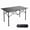 Black, variant on Kicctian Folding Camping Table, 47" Portable Aluminum Roll-Up Table with Adjustable Height, Heat Resistant & Carry Bag, Black