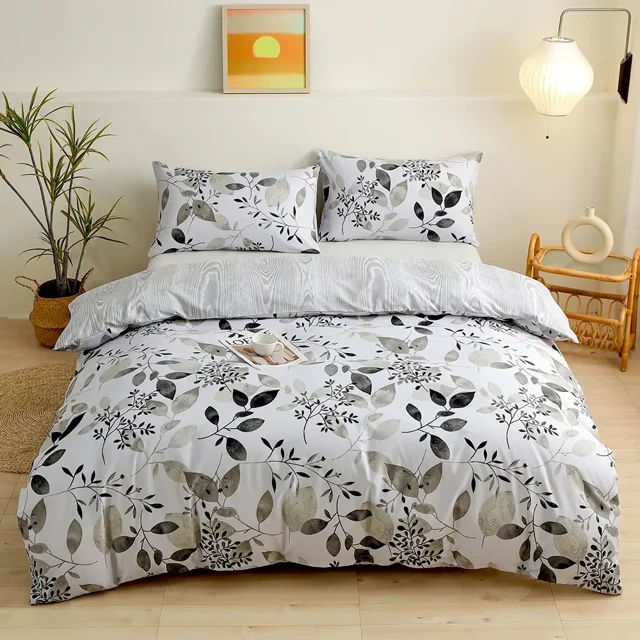 Textiles para el hogar de algodón, juego de cama Floral rosa, funda nórdica para niño y niña, Sábana plana, funda de almohada, ropa de cama estética, ropa de cama doble Queen