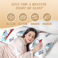thumbnail image 3 of Body Pillow Cover - Soft Body Pillow Pillowcase, Cute Surfing Shark Breathable Long Body Pillow Case Cover with Invisible Zipper 20x60in, 3 of 5
