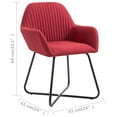 thumbnail image 4 of vidaXL Dining Chairs 4 pcs Wine Red Fabric, 4 of 5