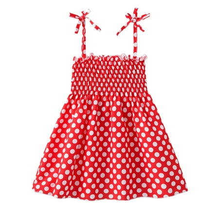 

QWERTYU Infant Baby Toddler Child Children Kids Square Neck Sundress for Girls Floral Dress Sleeveless Summer Dresses 1Y-6Y