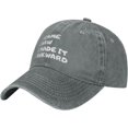 thumbnail image 2 of I Saw I Made It Awkward Hat Funny Cotton Washed Cowboy Baseball Cap Adjustable Unisex Dad Hats, 2 of 7