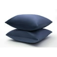 thumbnail image 2 of Cheer Collection Set of 2 Hollow Fiber Filled Couch Pillows, 22" x 22" - Navy, 2 of 4