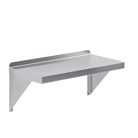 AmGood 12" Width x 24" Length | Stainless Steel Wall Shelf | Square Edge | Metal Shelving | Heavy Duty | Commercial Grade | Wall Mount | NSF Certified
