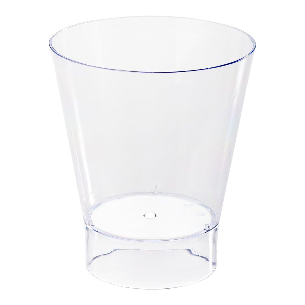2 oz Round Clear Plastic Mini Martini Glass - 2 1/2 x 2 1/2 x 3 3/4 -  100 count box