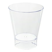 7 oz Round Clear Plastic Large Parfait Glass - 3" x 3" x 3 1/2" - 100 count box