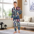thumbnail image 6 of FORMRS Onesies Pajama for Adults Unisex Hoodie Winter Jumpsuit One Piece Sleepwear, Sizes S-2XL, Bloom Flowers, 6 of 7