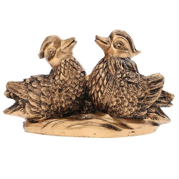 Kesenlong Household Artware Decorative Mandarin Duck Figurine Feng Shui Adornment Love Birds Statue