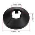 thumbnail image 3 of Uxcell 0.59'' Cubierta decorativa para tuberías de agua Plástico PP Negro 6 Paquete, 3 of 5