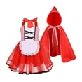 thumbnail image 1 of Capa de vestido rojo para niña, accesorios fotográficos para disfrazarse para la fiesta del festival de Navidad para niños, 1 of 8