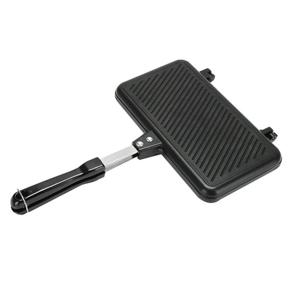 Homemaxs Pan Sandwich Frying Makergrill Cookware Kitchen Aluminum Waffle Panini Toast Hot Cheese Grilled Sided Double Bread Plate