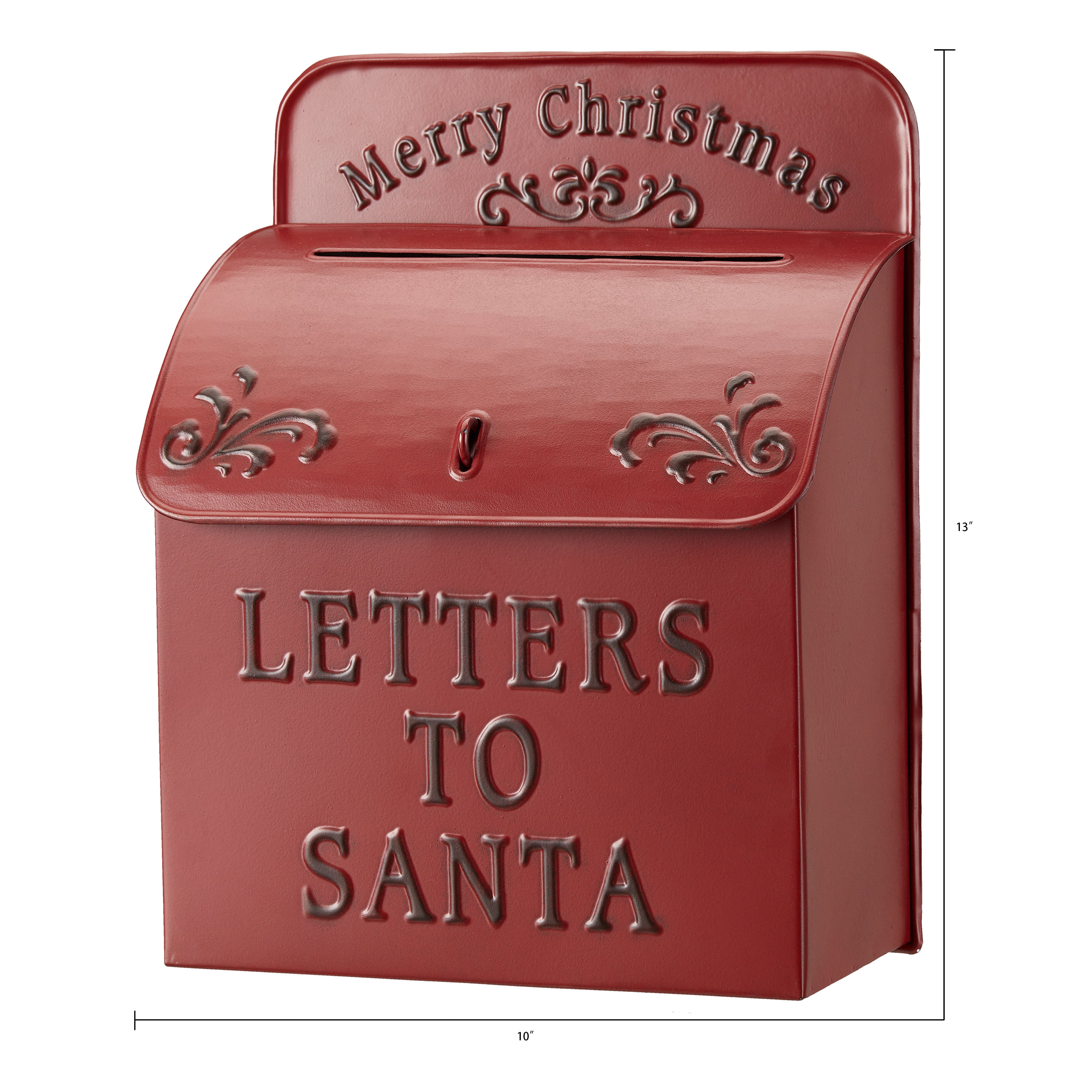 Vintage style Tin Mail Box Decorative~LETTER TO SANTA~ Post Box Rusty WAS 22.95 