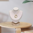 thumbnail image 4 of Busto de joyería, organizador de colgantes y cadenas, soporte de exhibición para joyería A-Beige, 4 of 8