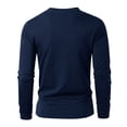 thumbnail image 5 of Men's Long Sleeve T-Shirt Solid Color Casual Basic Tee Comfortable Winter Top Breathable Soft Shirt Men's Oversized Tee Summer Tops Streetwear, 5 of 8