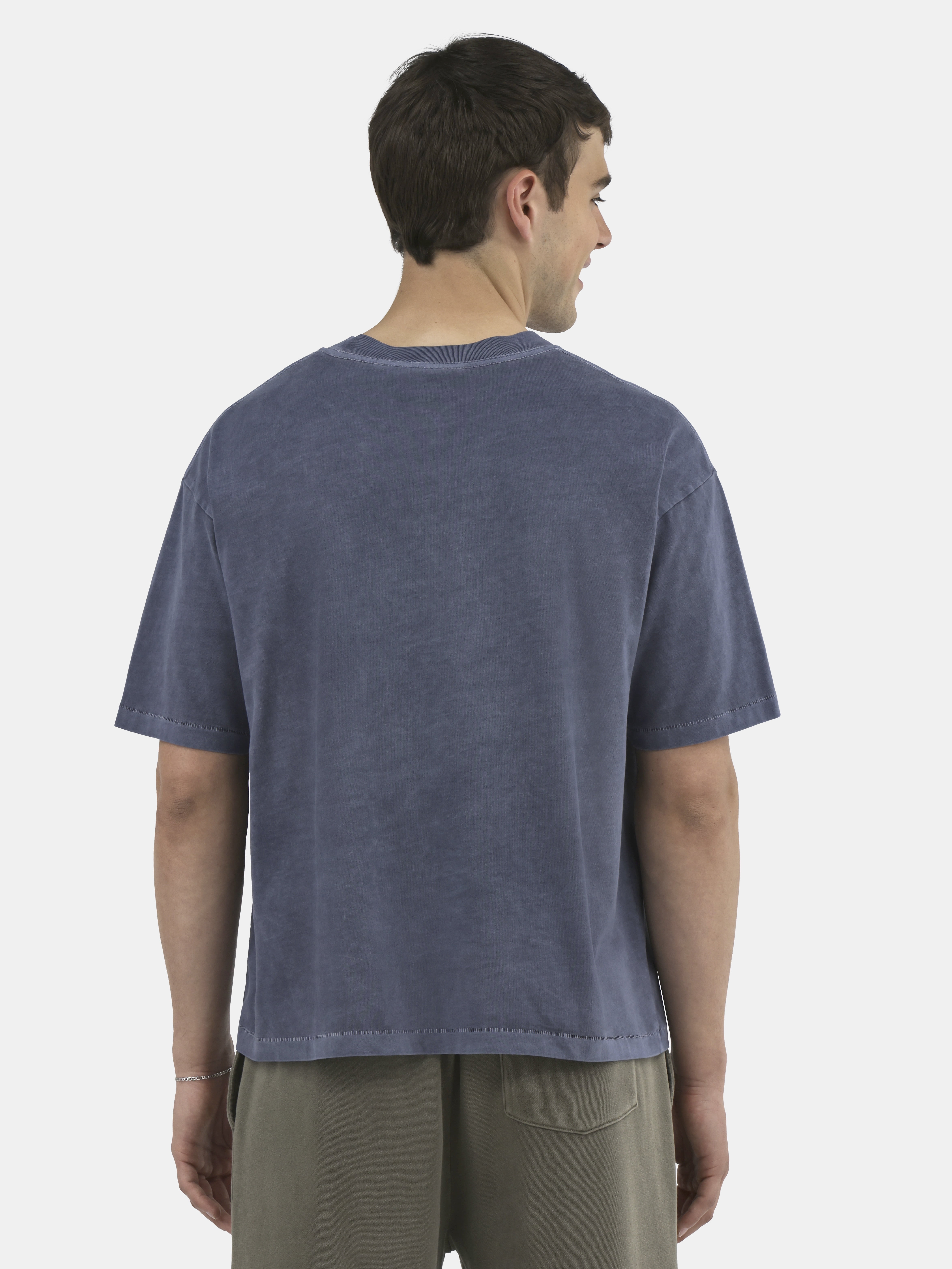 No Boundaries Cotton Oversized Cropped Tee with Short Sleeves, 2-Pack, Men's and Big Men's XS-5XL