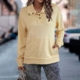 thumbnail image 2 of EDFBUYKRS Female Long Sleeve Sweatshirt Sweatshirts for Women Oversized Sweatshirts Casual Crewneck Long Sleeve Pullover Lightweight with Side Slit Size M, 2 of 8
