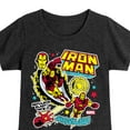 thumbnail image 3 of Marvel Iron Man - Sticker Style - Toddler And Youth Girls Fitted Short Sleeve Graphic T-Shirt, 3 of 5