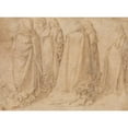 thumbnail image 3 of Antonello da Messina 24x19 Black Modern Framed Museum Art Print Titled - Group of Draped Figures (Early 1460s), 3 of 5
