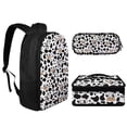 thumbnail image 2 of KUIFORTI Shoulder Bag Backpack Crossbody Bag Portable Lunch Bag Handbag Pencil Case with Pocket, Milk Cow Print, 2 of 5