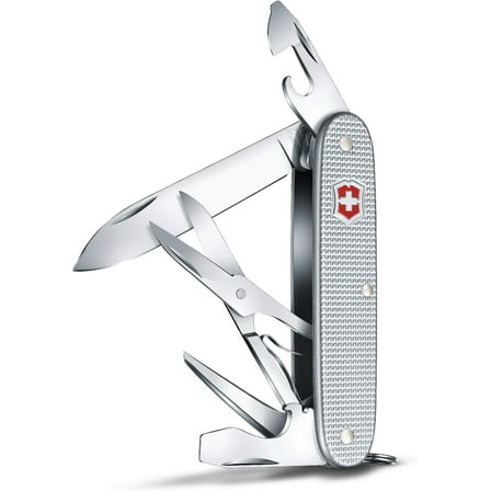Victorinox Pioneer X Swiss Army Knife 9 Function Swiss Made Pocket Knife With Large Blade, 2 Screwdrivers and Scissors - Silver