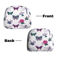thumbnail image 3 of 2 PCS Car Headrest Cover, Flower Dragonfly Butterfly Soft Car Seat Head Rest Cover Protector Interior Car Accessories Seat Covers for Cars Truck Auto Only Covers, 3 of 8