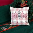 thumbnail image 3 of Christmas Pillow Covers 16x16 Inch Set of 2 Pink Black Trees Pink Buffalo Plaid Decorative Pillowcases Winter Holiday Cushion Cases for Christmas Decorations, 3 of 7