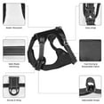 thumbnail image 3 of Vsdgher Black Pattern Dog Harness,No Pull Pet Harness with Soft Padded Handle,Adjustable Reflective Vest with 2 Buckles,4 Slide Buckles,S-XL Large, 3 of 4